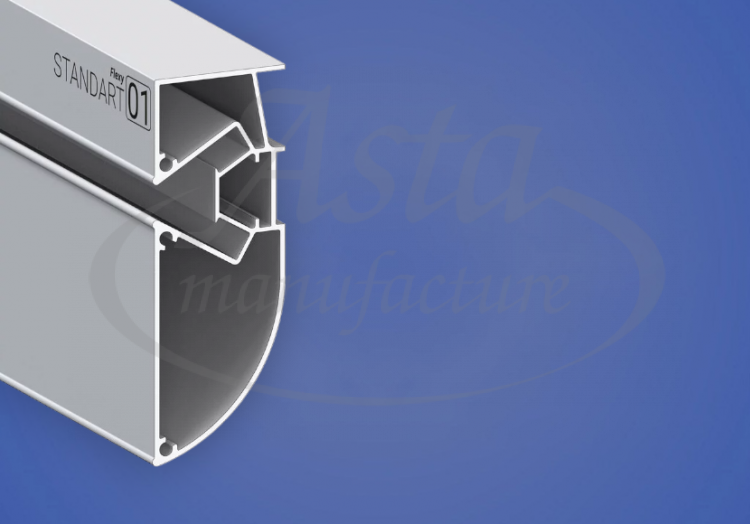 Профиль Flexy STANDART 01 (ПФ-6956) двухуровневый, без подсветки (2м) Профиль Flexy STANDART 01 (ПФ-6956) двухуровневый, без подсветки (2м)